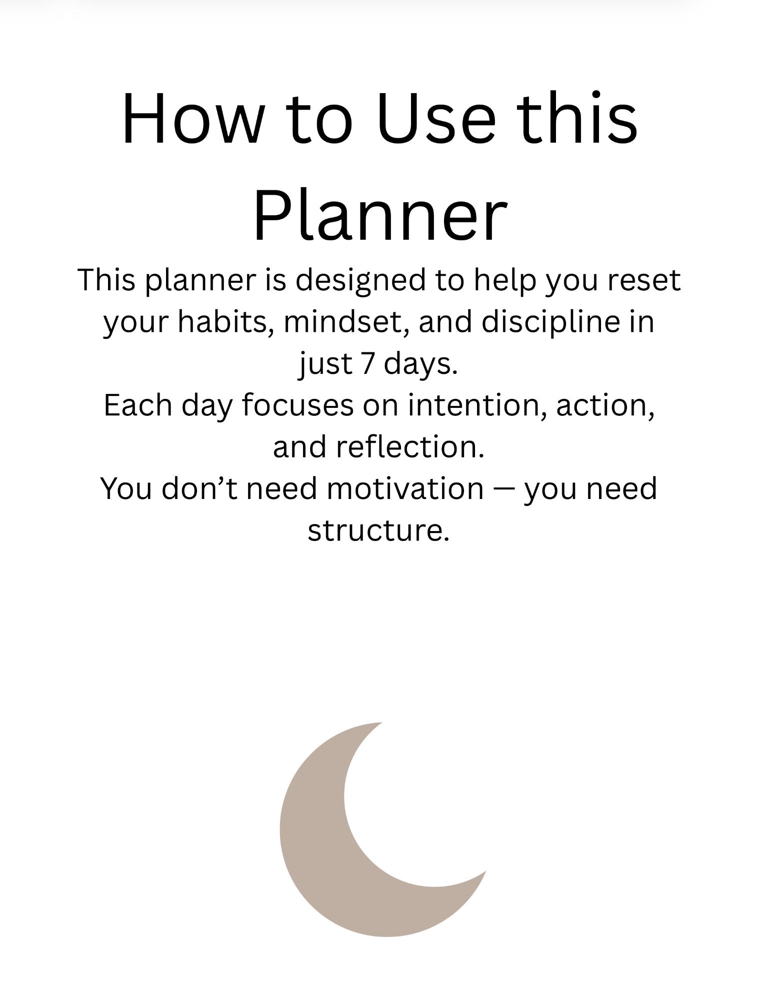 7-Day Reset: Motivational Habit & Wellness Planner